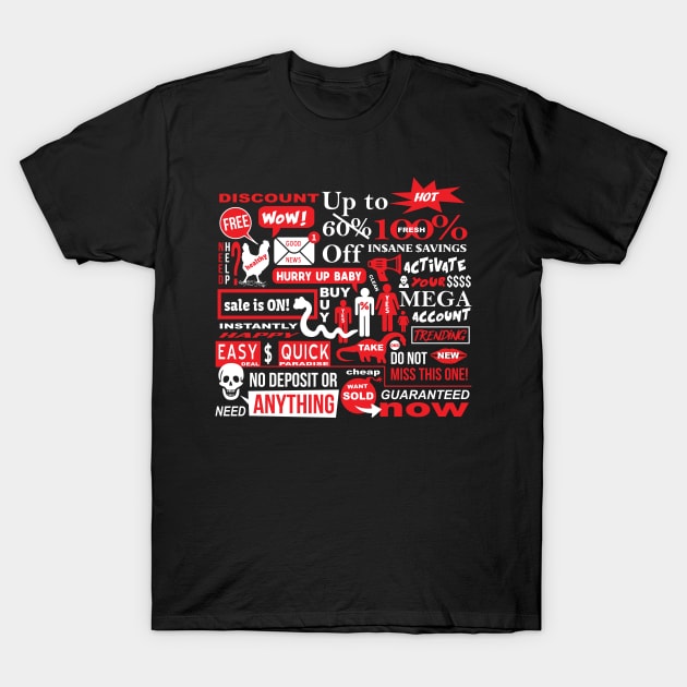 Funny Marketing Style Design T-Shirt by jazzworldquest